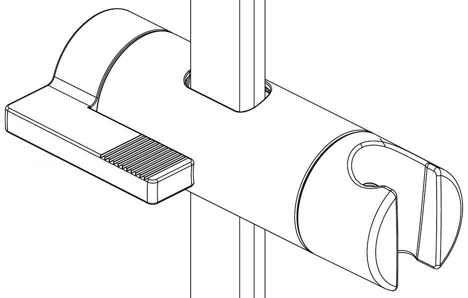 Brizo Kintsu RP101581GL Slide Bar Handshower Holder