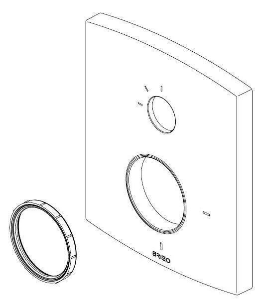 Brizo Kintsu RP101603PC Escutcheon- 17T Integrated 6F
