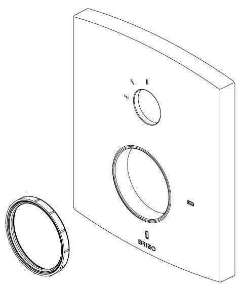Brizo Kintsu RP101609BNX Escutcheon - Pres Bal Integrated 6F