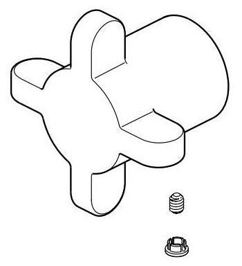 Brizo Odin RP101725GL Integrated Diverter Knob