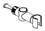 Delta Universal Showering Components RP101921BL Slide Mechanism and Hand Shower Mount