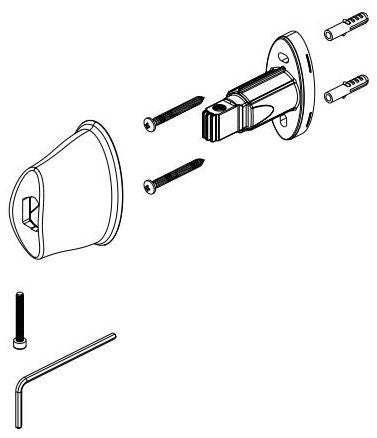 Delta Universal Showering Components RP101922RB Mounting Post and Mounting Hardware