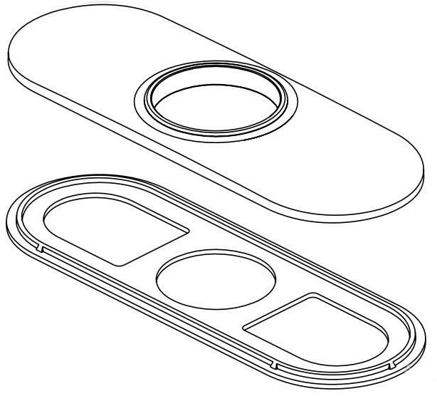 Delta Woodhurst RP102033RB Gasket and 3-Hole Escutcheon