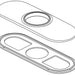 Delta Woodhurst RP102033RB Gasket and 3-Hole Escutcheon