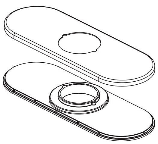 Peerless Flute RP102104BN Escutcheon & Plate