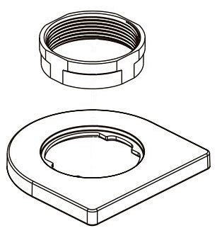 Peerless Xander RP102113BL Nut, escutcheon & gasket