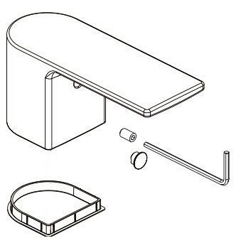 Peerless Xander RP102114BN Handle, set screw, button, lining