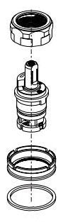 Delta Lampard RP103426 Bonnet & Cartridge Assembly