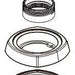 Delta Sandover RP103445BL Handle Base & Plate with O-ring & Adapter