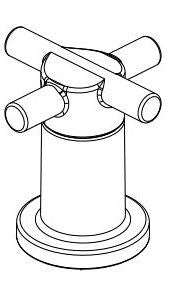 Delta Nicoli RP103456GZ Widespread Cross Handle Kit