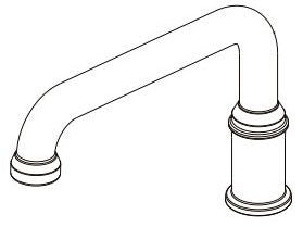Delta Broderick RP103742PCPR Spout Assembly