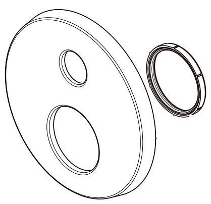 Delta Modern RP113712BL Escutcheon and Base Plate