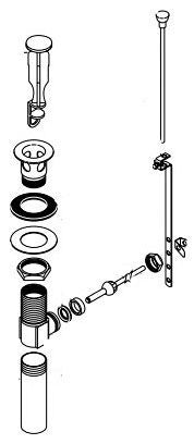 Peerless Core RP37099 Drain Assembly - Bathroom - Metal Pop-Up