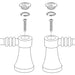 Brizo Tresa RP52399PC Single Metal Lever Handle Kit - Lavatory and Roman Tub