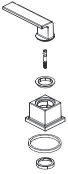 Delta Vero RP63355 Metal Lever Handle Kit - Hot - Roman Tub