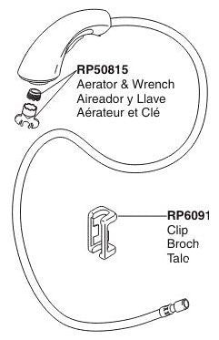 Delta RP70738BL Wand Assembly - Pull-Out