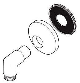 Brizo Odin RP73150PC Wall Outlet and Flange