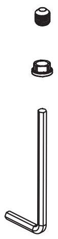 Delta Zura RP84236CZ Single Handle Wall Mount Handle Button, Set Screw, and Allen Wrench