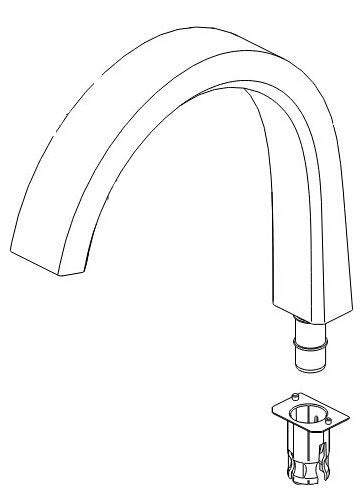 Delta Pivotal RP92602KS Spout Assembly - Kitchen
