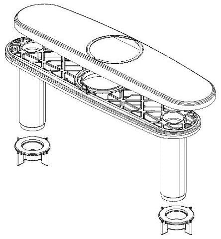 Delta Shiloh RP93863SP Escutcheon, Nuts and Baseplate Repair Part