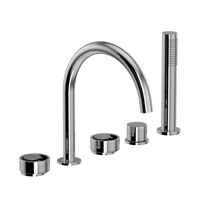 ROHL EC06D5 Eclissi 5-Hole Deck Mount Tub Filler With C-Spout