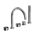 ROHL EC06D5 Eclissi 5-Hole Deck Mount Tub Filler With C-Spout