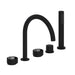 ROHL EC06D5 Eclissi 5-Hole Deck Mount Tub Filler With C-Spout