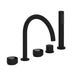 ROHL EC06D5 Eclissi 5-Hole Deck Mount Tub Filler With C-Spout