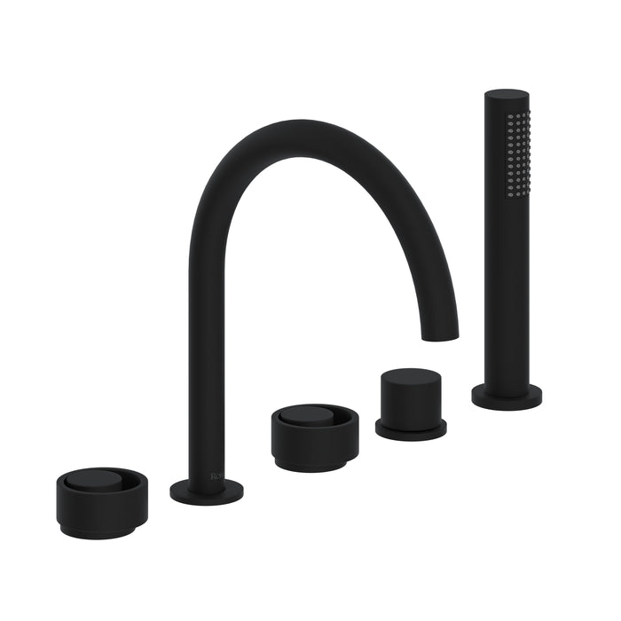 ROHL EC06D5 Eclissi 5-Hole Deck Mount Tub Filler With C-Spout