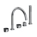 ROHL EC06D5 Eclissi 5-Hole Deck Mount Tub Filler With C-Spout