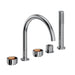 ROHL EC06D5 Eclissi 5-Hole Deck Mount Tub Filler With C-Spout