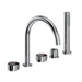 ROHL EC06D5 Eclissi 5-Hole Deck Mount Tub Filler With C-Spout