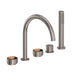 ROHL EC06D5 Eclissi 5-Hole Deck Mount Tub Filler With C-Spout