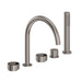 ROHL EC06D5 Eclissi 5-Hole Deck Mount Tub Filler With C-Spout