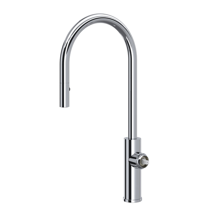 ROHL EC55D1 Eclissi Pull-Down Kitchen Faucet with C-Spout - Less Handle