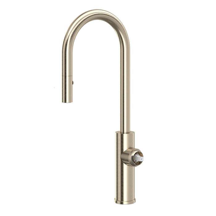 ROHL EC65D1 Eclissi Pull-Down Bar/Food Prep Kitchen Faucet with C-Spout - Less Handle