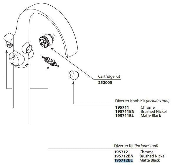 Moen 195712 Diverter Kit
