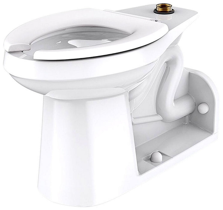 Gerber G0025878 North Point 1.1/1.28/1.6gpf ADA Elongated Floor Mount Back Outlet Top Spud Bowl 4 -1/4" Vertical Rough-In White