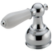 Delta H212 Lavatory Porcelain Lever Handles with White Accents