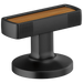 Brizo Kintsu HI5306 Widespread Lavatory Knob with Wood Inlay Handle Kit - Matte Black