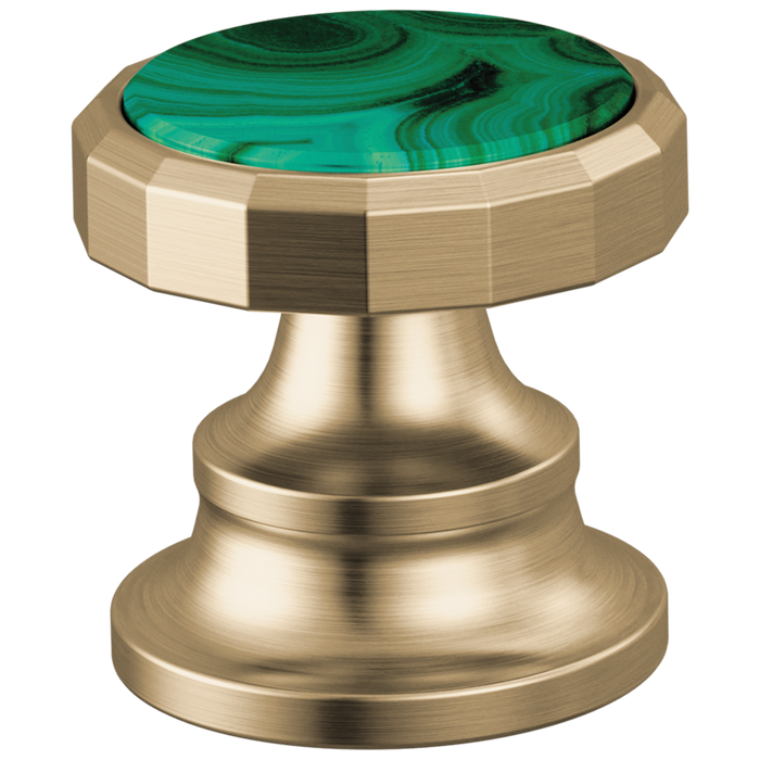 Brizo Beauclere HI5365 Widespread Lavatory Wheel Handle Kit - Luxe Gold / Malachite