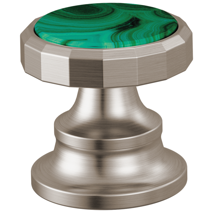 Brizo Beauclere HI5365 Widespread Lavatory Wheel Handle Kit - Luxe Nickel / Malachite