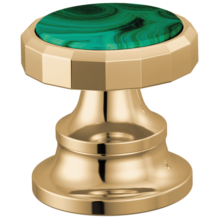 Brizo Beauclere HI5365 Widespread Lavatory Wheel Handle Kit - Polished Gold / Malachite