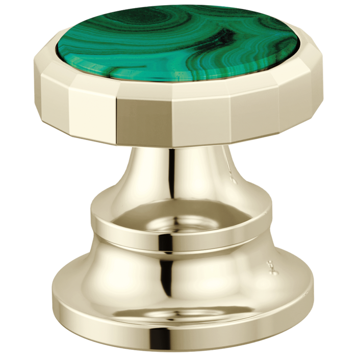Brizo Beauclere HI5365 Widespread Lavatory Wheel Handle Kit - Polished Nickel / Malachite