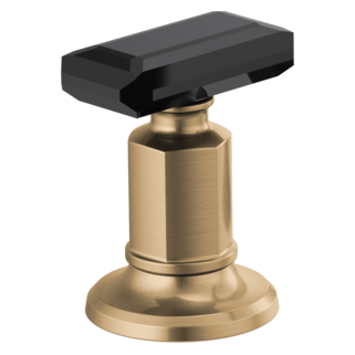 Brizo Invari: Widespread Lavatory Black Crystal Knob Handle Kit