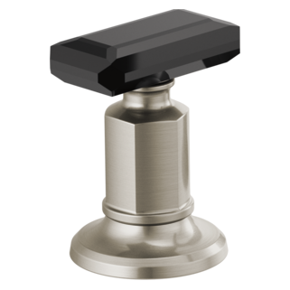 Brizo Invari: Widespread Lavatory Black Crystal Knob Handle Kit