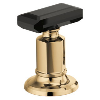 Brizo Invari: Widespread Lavatory Black Crytal Knob Handle Kit