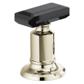 Brizo Invari: Widespread Lavatory Black Crystal Knob Handle Kit