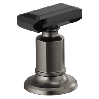 Brizo Invari: Widespread Lavatory Black Crystal Knob Handle Kit