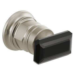 Brizo Invari: Wall Mount Lavatory Black Crystal Knob Handle Kit